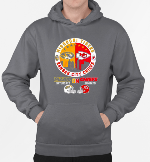 Missouri Tigers On Saturdays Kansas City Chiefs On Sundays T-Shirt Unisex Hoodie