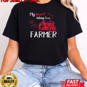 My Heart belongs To A Farmer Tractor T-Shirt Classic Women's T-shirt