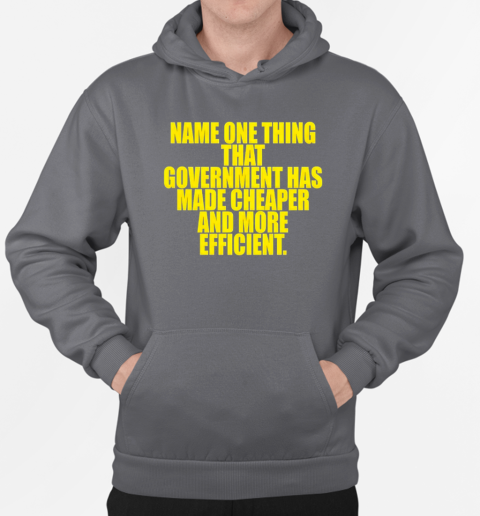 Name one thing that government has made cheaper and more efficient T-Shirt Unisex Hoodie