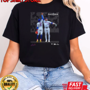 New York Mets Harrison Bader And Francisco Lindor 2024 MLB Postseason Moments T-Shirt Classic Women's T-shirt