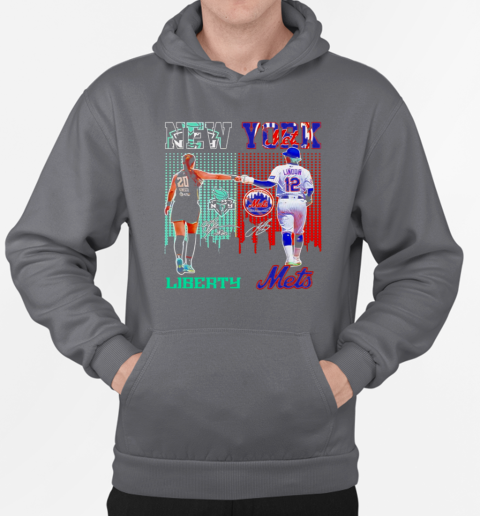 New York Sabrina Ionescu Liberty Francisco Lindor Mets signatures T-Shirt Unisex Hoodie