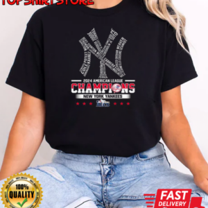 New York Yankees 2024 American League Champions ALCS MLB Name Players In Logo T-Shirt Classic Women's T-shirt