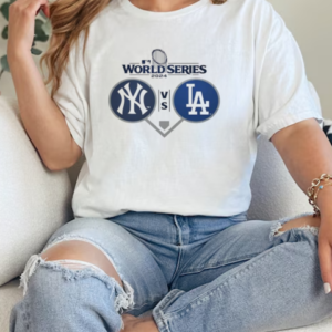 New York Yankees vs. Los Angeles Dodgers 2024 World Series Dueling Photo T-Shirt Classic Women's T-shirt