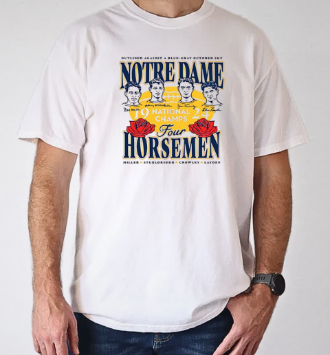 Notre Dame FIghting Irish 1924 National Champs Four Horsemen T-Shirt Classic Men's T-shirt