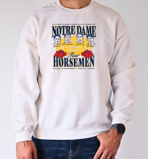 Notre Dame FIghting Irish 1924 National Champs Four Horsemen T-Shirt Unisex Sweatshirt