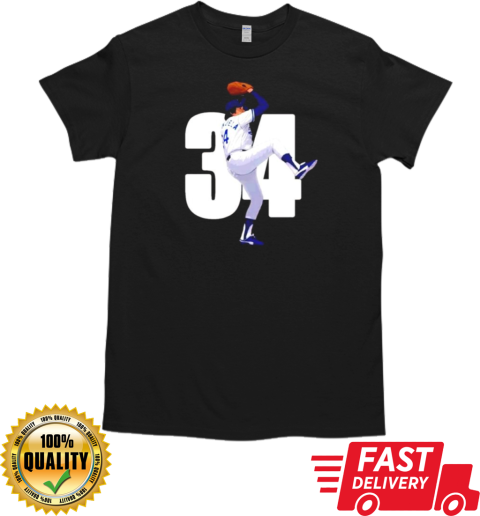 Number 34 Fernando Valenzuela Los Angeles Dodgers pitcher T-Shirt Classic Men's T-shirt