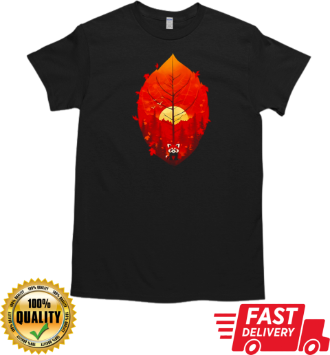 Panda red leaf T-Shirt Classic Men's T-shirt