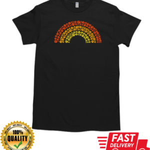 Pawtumn colors rainbow of paw prints T-Shirt Classic Men's T-shirt