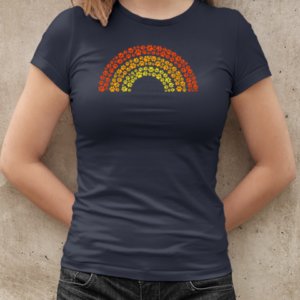 Pawtumn colors rainbow of paw prints T-Shirt Classic Women's T-shirt