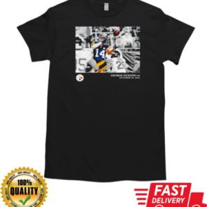 Pittsburgh Steelers George Pickens Black NFL Flash Features Week 7 Photo T-Shirt Classic Men's T-shirt