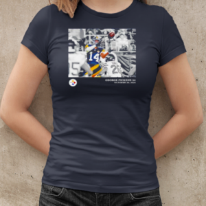 Pittsburgh Steelers George Pickens Black NFL Flash Features Week 7 Photo T-Shirt Classic Women's T-shirt