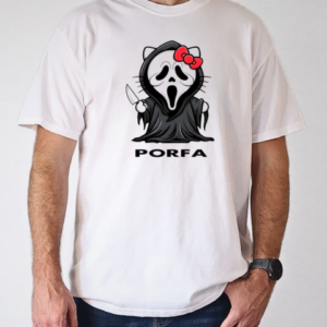 Porfa Hello Kitty Ghost Halloween T-Shirt Classic Men's T-shirt