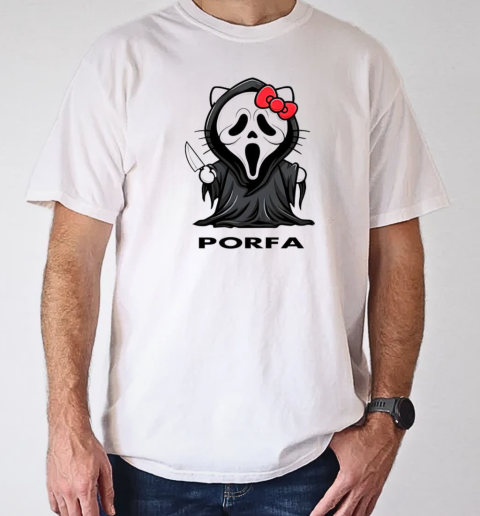 Porfa Hello Kitty Ghost Halloween T-Shirt Classic Men's T-shirt