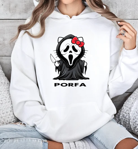 Porfa Hello Kitty Ghost Halloween T-Shirt Unisex Hoodie