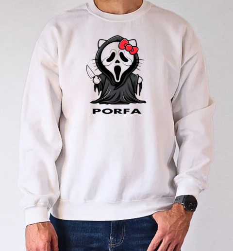 Porfa Hello Kitty Ghost Halloween T-Shirt Unisex Sweatshirt