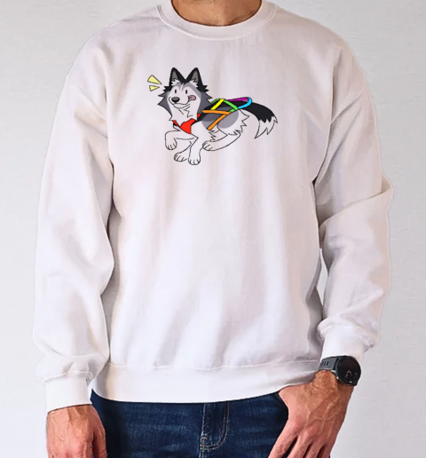 Pride Husky LGBTQ T-Shirt Unisex Sweatshirt