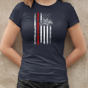 Proud American Trucker Flag Trucker T-Shirt Classic Women's T-shirt