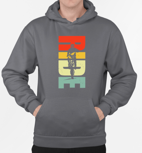 Ride Vintage Dirt Bike T-Shirt Unisex Hoodie