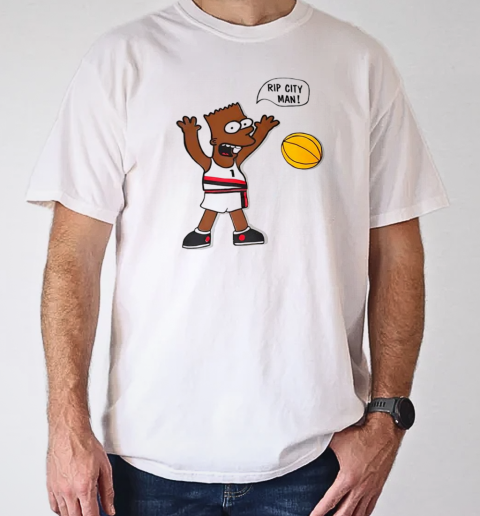 Rip City Man Basketball Player Bart Simpson T-Shirt Classic Men's T-shirt