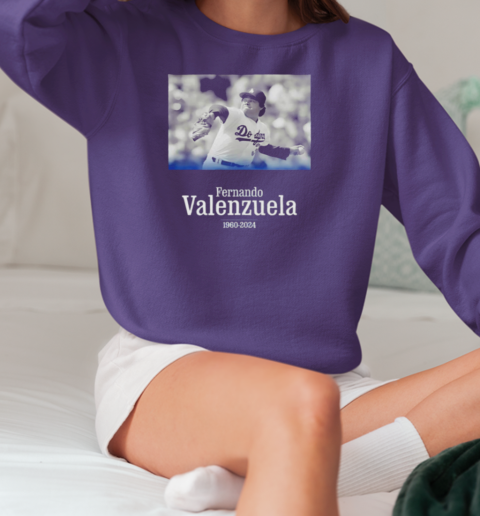 Rip Dodgers legendary Fernando Valenzuela 1960 – 2024 T-Shirt Unisex Sweatshirt