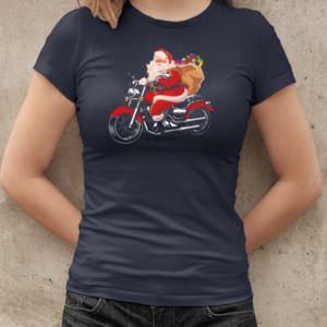 Santa Claus Riding Motorcycle Funny Christmas Biker T-Shirt Classic Women's T-shirt