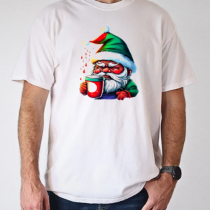 Santa Claus holding a coffee cup T-Shirt Classic Men's T-shirt