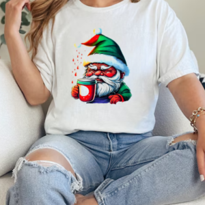 Santa Claus holding a coffee cup T-Shirt Classic Women's T-shirt