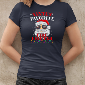 Santa Favorite Firefighter Christmas T-Shirt Classic Women's T-shirt