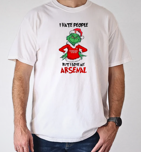 Santa Grinch I hate people but I love my Arsenal 2024 T-Shirt Classic Men's T-shirt