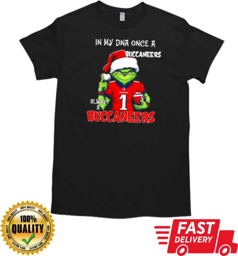 Santa Grinch in my DNA once a Buccaneers alway a Tampa Bay Buccaneers Christmas T-Shirt Classic Men's T-shirt