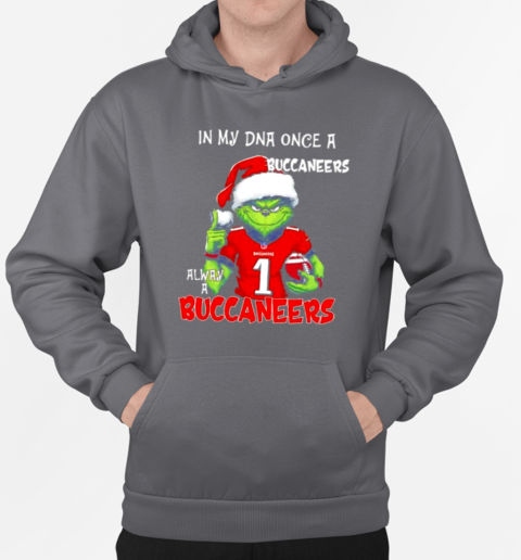 Santa Grinch in my DNA once a Buccaneers alway a Tampa Bay Buccaneers Christmas T-Shirt Unisex Hoodie