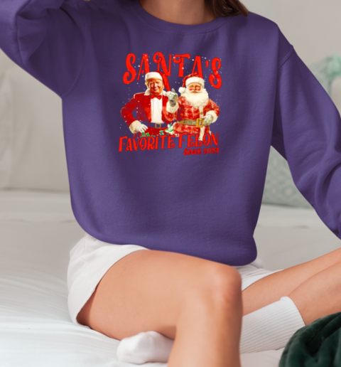 Santa's Favorite Felon since 2024 Christmas T-Shirt Unisex Sweatshirt