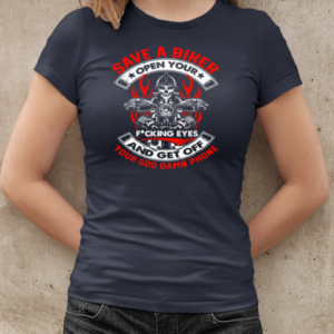 Save A Biker Open Your Eyes T-Shirt Classic Women's T-shirt