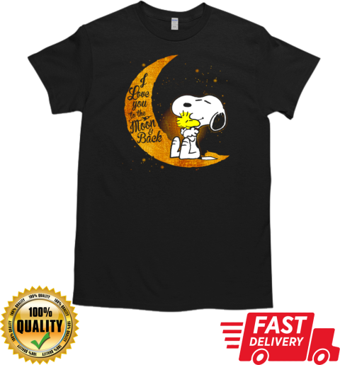 Snoopy And Woodstock I Love You To The Moon And Back T-Shirt Classic Men's T-shirt