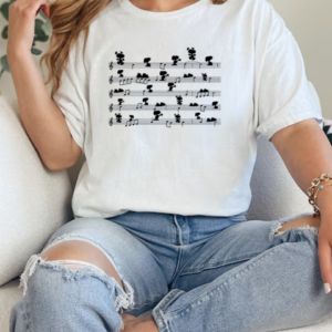 Snoopy With Music Notes T-Shirt Classic Women's T-shirt