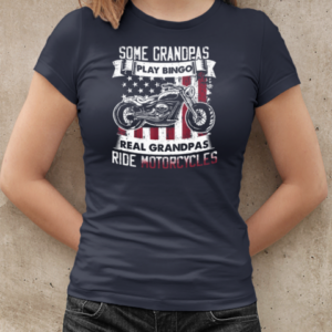 Some Grandpas Play Bingo Father's Day Biker T-Shirt Classic Women's T-shirt