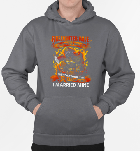 Some People Have To Wait Their Entire Lives Hero I Married Mine T-Shirt Unisex Hoodie