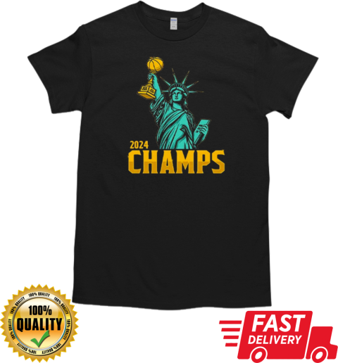 Statue Of Liberty New York Liberty 2024 WNBA Champs T-Shirt Classic Men's T-shirt