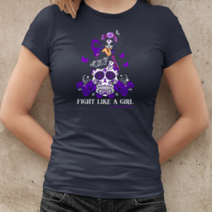 Sugar Skull Fight Like A Girl Lupus Awareness T-Shirt Classic Women's T-shirt