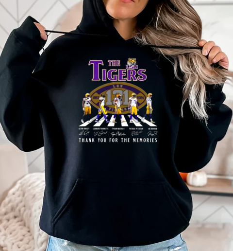 The LSU Tigers 1893 2024 Signature Thank You For The Memories Walking Signatures T-Shirt Unisex Hoodie