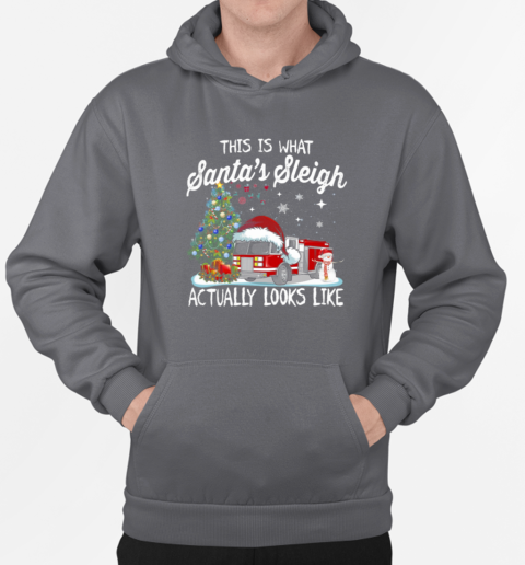 This Is Santa's Sleigh Actually Looks Like Firefighter T-Shirt Unisex Hoodie