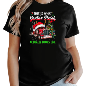 This Is What Santa's Sleigh Actually Looks Like Funny Christmas Trucker T-Shirt Classic Women's T-shirt