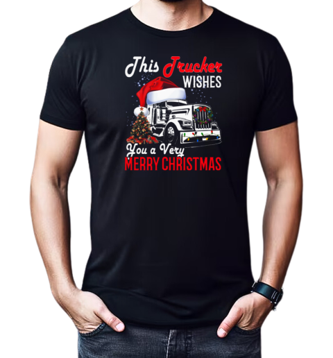 This Trucker Wishes You A Very Merry Christmas T-Shirt Classic Men's T-shirt