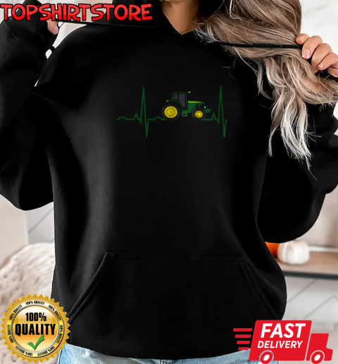 Tractor Heart Beat T-Shirt Unisex Hoodie