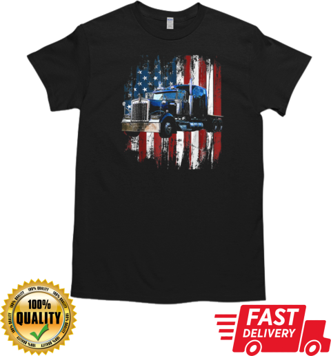 Truck Flag USA Trucker T-Shirt Classic Men's T-shirt