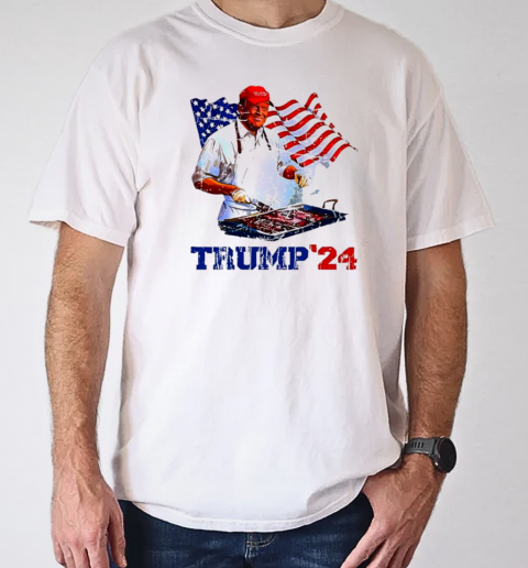 Trump 2024 BBQ the art of the Grill US flag T-Shirt Classic Men's T-shirt