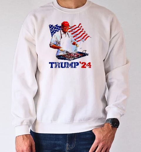 Trump 2024 BBQ the art of the Grill US flag T-Shirt Unisex Sweatshirt