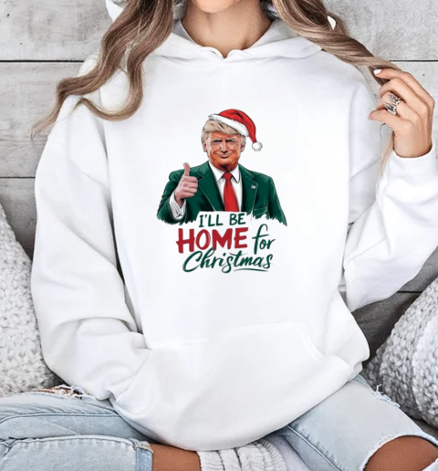 Trump thumbs up I'll be home for Christmas T-Shirt Unisex Hoodie