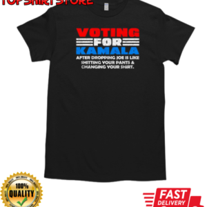 Voting for Kamala Harris after dropping Joe Biden Trump 2024 T-Shirt Classic Men's T-shirt