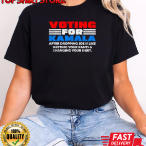 Voting for Kamala Harris after dropping Joe Biden Trump 2024 T-Shirt Classic Women's T-shirt